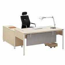 Simple L Shaped Manager Office Desk With Metal Legs Global Sources
