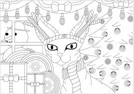 Maybe you would like to learn more about one of these? Cute Christmas Cat Coloring Page Novocom Top