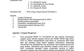 Mesiu, atau disebut juga bubuk api, adalah campuran dari sendawa, sulfur, dan arang. Contoh Minit Mesyuarat Bulanan Persatuan Cute766