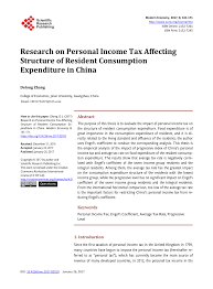 For tax year 2015, the oregon department of revenue received 1.99 million personal income tax returns, a 2.6 percent increase from tax year 2014. Pdf Research On Personal Income Tax Affecting Structure Of Resident Consumption Expenditure In China