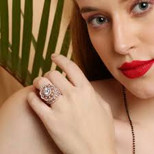 Sterling rose gold ring