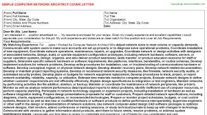 Computer Network Architect Cover Letter