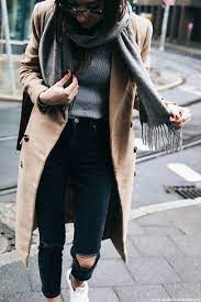 Today's video is on how to style a camel coat! Grey Crew Neck Sweater With Camel Coat Outfits For Women 20 Ideas Outfits Lookastic