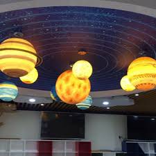 Children Room Pendant Ceiling Lamp Shade Solar System Mars Planet Design Ceiling Light Shades Planet Lamp Pendant Ceiling Lamp