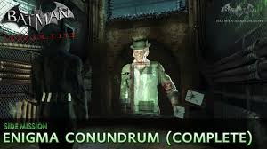 Maybe a little too many, but whatever. Batman Arkham City Enigma Conundrum The Riddler Side Mission Walkthrough Youtube