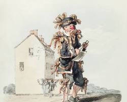 Illustration of a chimney sweeper from Picturesque Representations of the Dress and Manners of the English by William Alexander