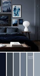 Dark Blue Grey Bedroom Colour Scheme In 2020 Grey Colour Scheme Bedroom Grey Bedroom Colors Blue Bedroom Walls