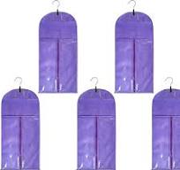 5 Pieces Wig Storage Bag with Wooden Hangers for Professional Hair  Extensions Holder Wigs Pouch Dust-Proof Organizer Case (5pcs Light purple  Wig ...