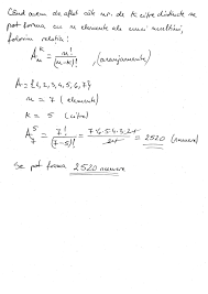 Pentru că trebuie să formăm numere cu cifre distincte, (deci, contează ordinea cifrelor), folosim aranjamente. Sa Se Determine Cate Numere De 5 Cifre Distincte Se Pot Forma Cu Elemente Multimii A 1 2 3 4 5 6 7 Brainly Ro