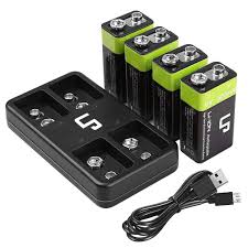 Alta densidad de energía, batería de larga vida 3. 9v Rechargeable Battery Charger Pack Lp 4 Pack 600mah 9 Volt Li Ion Batteries 4 Bay Battery Charger For Alarms Wireless Microphones Smoke Detectors Toys Flashlights Guitar Keyboard More Buy Online In Aruba