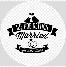 Black and white decorative element. Download Wedding Save The Date Png Clipart Save The Wedding Save The Date Png Image With Transparent Background Toppng