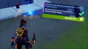 Flush factory returns from the chapter 1 map, though it's now just a landmark and. Platziere Den Beweis Bei Catty Corner Oder Flush Factory Epische Herausforderung Woche 2 Fortnite Youtube