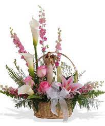 Holen sie sich noch heute hohe rabatte. Angel Basket Bouquet Easter Flower Arrangements Basket Flower Arrangements Fresh Flowers Arrangements