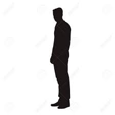Man In Jumper Standing Isolated Vector Silhouette Side View Royalty Free Cliparts Vectors And Stock Illustration Image 112037326 Place the htv onto the silhouette cutting mat with with the shiny side (carrier sheet) of the htv down. man in jumper standing isolated vector silhouette side view