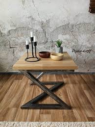Choosing the right coffee table to go with your sofa is not easy. Handmade Coffee Table End Table Lamp Table Couch Table Occasional Table Industrial Table Steel Frame Oak Top Small Tabl Couchtisch Lampentisch Holztisch Design