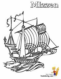 Pirate ship 9 transportation printable coloring pages. High Seas Pirate Ship Coloring Pages 25 Ship Free Tall Ships