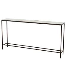 31.5 inches wide x 18.5 inches long. Interlude Hayward Modern Thin Mirrored Wide Console Table Long 53 75 W Kathy Kuo Home