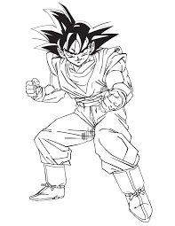 Dibujos Para Colorear De Goku Los grandes personajes de animé como luffy. dibujos para colorear de goku