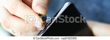 To install or swap a sim card in your boost mobile phone: Sim Card Replacement Close Up Of Male Hand Opening Slot Of Memory Stick In Modern Smartphone With Special Clip Man Holding Canstock