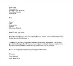 Basic Resignation Letter Template Business Form Letter Template