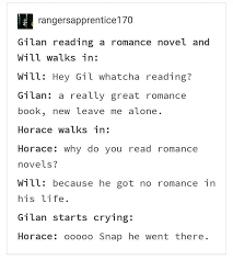 The Whole Series Is Mean To Gil In That Area It S Like Oh You Don T Get A Girlfriend But Now You Do Only She Wo Rangers Apprentice Apprentice Book Fandoms