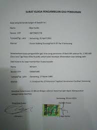 Dan ketika anda tidak bisa mengambil sendiri ijazah pelaut anda, maka tidak ada salahnya untuk memberikan wewenang kepada orang lain. Contoh Surat Kuasa Pengambilan Gaji Bank Pensiunan Perusahaan