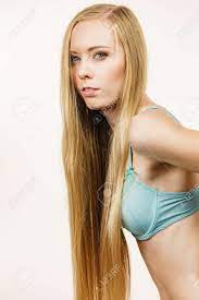 Young Long Hair Blonde Woman Small Boobs Wearing Bra. Female Breast In  Lingerie. Bosom, Brafitting And Underwear Concept. Stock Photo, Picture and  Royalty Free Image. Image 136888166.
