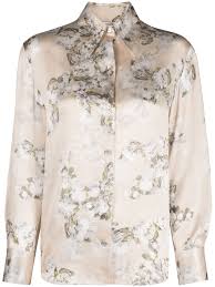 Check spelling or type a new query. Vince Floral Print Silk Shirt Neutrals Milanstyle Com