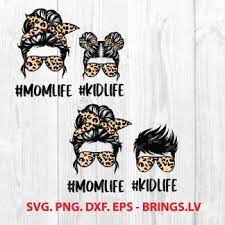 Download Leopard Mom Svg Mom Life Kid Life Svg Mom Life Svg Cut File