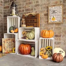 Give Your Outdoor Decor An Autumn Look With Diy Shelving And Gourds Fall Outdoor Decor Fall Front Porch Decor Fall Decorations Porch