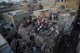 Video from the scene showed a large section of the multistory building collapse into a pile of rubble. Seven Missing After Pakistan Building Collapse As Death Toll Hits 16 World The Jakarta Post