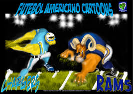 Los angeles is averaging nearly 32 points in its last six meetings with the seahawks, but not much from the past two months suggests the rams will fix their problems against seattle this time. Futebol Americano Cartoons Chargers Vs Rams Cartoon Poster Comics