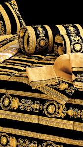 Luxury In Black Gold Versace Bed Linen Bed Linens Luxury Luxury Linen Versace Furniture