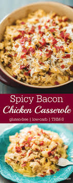 This king ranch chicken recipe is super comforting and has become a family favorite for busy weeknights! Spicy Bacon Chicken Casserole Mamashire