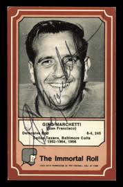 Gino Marchetti Autographed 3x5 Index Card Baltimore Colts SKU #248535