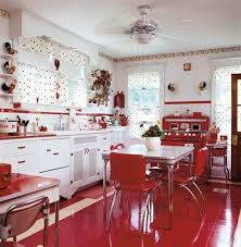 red and white retro kitchen design