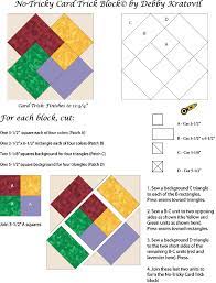 Debbies No Tricky Card Trick Quilting Cubby Quilt Magazine Quilt Block Tutorial Quilt Block Patterns Free