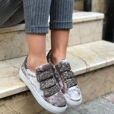 Renkliayaklar Net Womens Sneakers Slip On Sneaker Shoes
