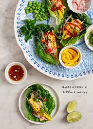 Mango Zucchini Lettuce Wraps Recipe Love And Lemons Recipe Raw Food Recipes Raw Food Diet Raw Diet