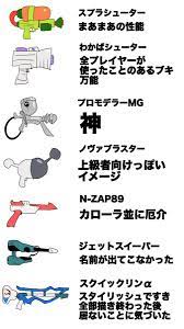 改めてその魅力を痛感する スプラトゥーンのメインウェポンまとめ 話題の画像プラス スプラトゥーン 教祖 語る