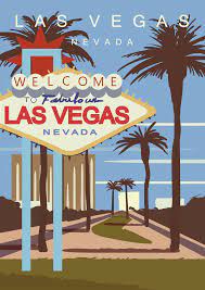 Las Vegas Retro Poster Retro Poster Vintage Travel Posters Travel Posters