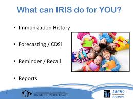 What is the abbreviation for idaho immunization program? Idaho S Immunization Reminder Information System Iris Ppt Download