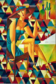Mulher Cubista Art Abstrata Artistas Pintura Abstrata