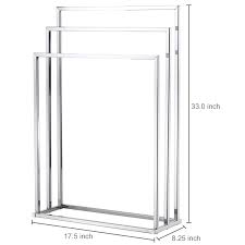 Freestanding bath, rack, bath towel storage, bathroom towels storage, bathroom towel storage. Freestanding 3 Tier Metal Towel Rack Chrome Bathroom Towel Bar Silver Tone