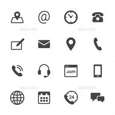 Contact Icons Address Icon Location Icon Icon Set Vector