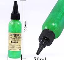 Foska Kids Stationery DIY Crafts 70ml Colorful Glitter Glue for Children