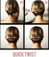 Medium length hair is always the best choice for thicker hair. Fast And Easy Updos For Medium Hair Best Hairstlyes Medium Hair Styles Easy Hairstyles Short Hair Updo