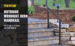 28 years of experience, honest service and high quality products tell a lot about our company. Vevor Handrails For Outdoor Steps Fit 2 Or 3 Steps Wrought Iron Handrail Outdoor Stair Railing Adjustable Front Porch Hand Rail Black Transitional Hand Railings For Concrete Steps Or Wooden Stairs Amazon Com