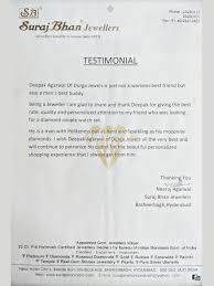 What would you say to them? Testimonials Durga Jewels