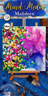 Malideen Fur Funf Mixed Media Bilder Mit Alkoholtinte Und Acrylfarbe Lerne Wie Man Abstrakte Bilder Auf Leinwand Selber Malen Kann Eine Tolle Dekoidee Fur Dei Malen Mit Acrylfarben Motive Zum Malen Abstrakte Bilder